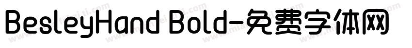 BesleyHand Bold字体转换